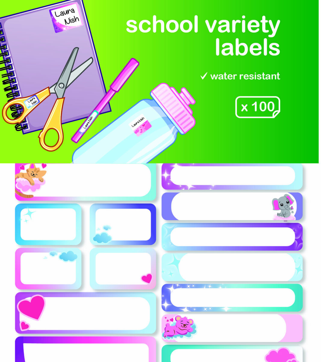 School Variety Labels 2