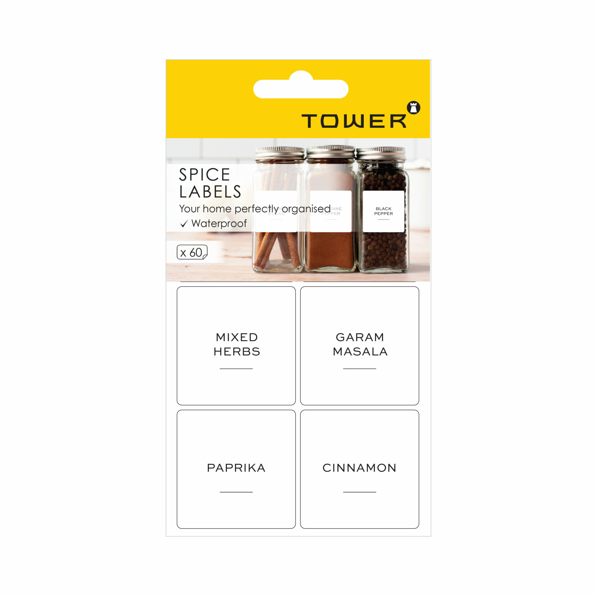 TOWER Spice labels